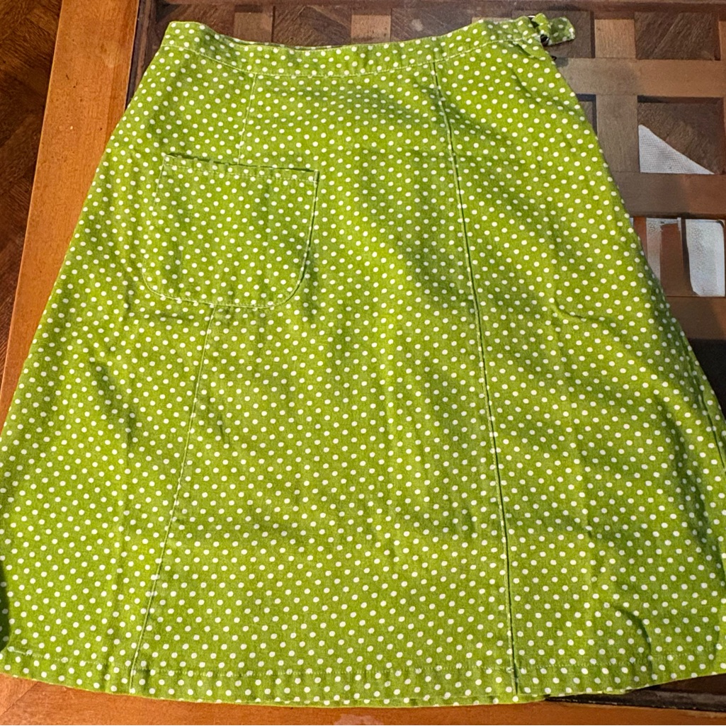 Utility Canvas Polka Dot Skirt Nwot